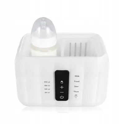 Incalzitor biberoane, Lionelo, ThermUp Duo, 6 moduri de operare, Incalzire, Pastrare temperatura, Decongelare, Senzor pentru temperatura, Oprire automata, Panou tactil, Pentru 2 biberoane simultan, fara BPA, Alb BYNLOC-THERMUP_DUO_WHITE