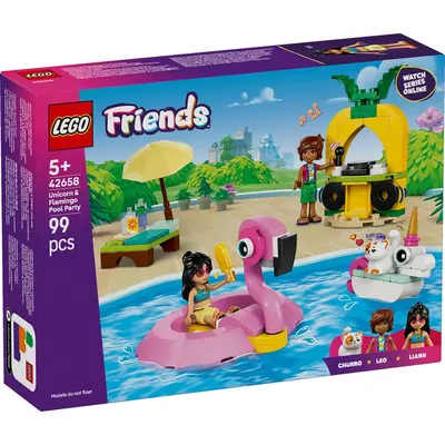 LEGO FRIENDS PETRECERE LA PISCINA CU UNICORNUL SI FLAMINGO 42658 VIVLEGO42658