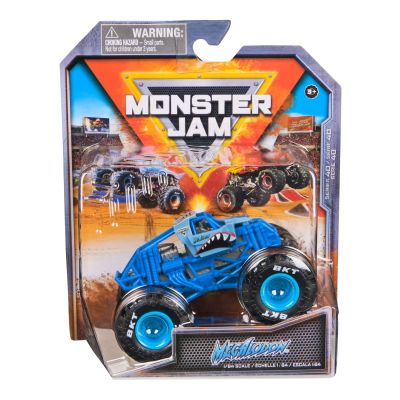 MONSTER JAM MASINUTA METALICA MEGALODON ALBASTRU SCARA 1 LA 64 VIV6044941_20150170