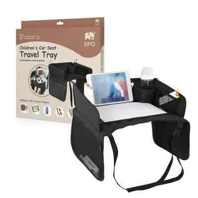 Organizator, Tavita de calatorie pentru scaun auto, Negru, Sipo EKDSCA-10T
