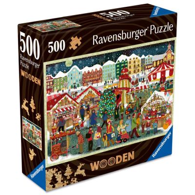 Ravensburger - Puzzle din lemn targ de Craciun 500 piese ARTRVSPA01539