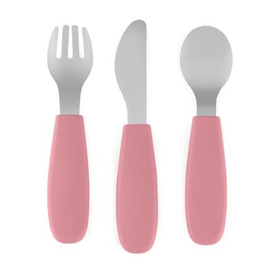 Set complet tacamuri, Petite&Mars, Take&Match, Din silicon si otel inoxidabil, Fara BPA, 12 luni+, Roz BYN727820