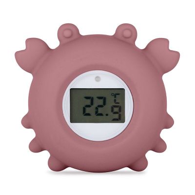 Temometru digital, Petite&Mars, Crabul Caleb, Multifunctional, Ecran usor de citit, Valoare precisa, Silicon Sigur, Avertizare temperatura, 0 luni+, Roz BYN583820