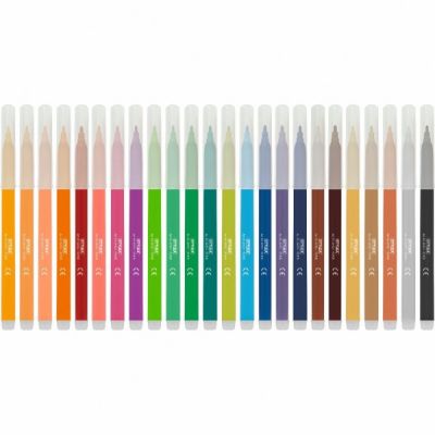 Set 24 carioci cu varf fibra eco Stylex SOLVDM2009409