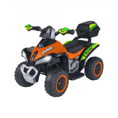 ATV Quad de teren electric pentru copii Globo acumulator 6V portocaliu cu verde SOLGL41341