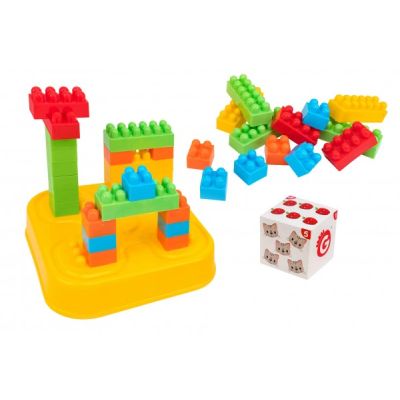Cutie Globo cu 40 cuburi plastic multicolore SOLGL05506