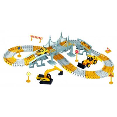 Pista circuit constructie RS Toys cu 3 vehicule incluse SOLRS11411