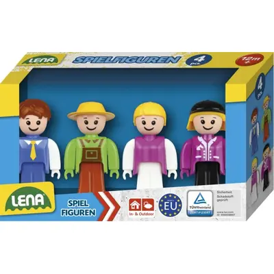 Set 4 figurine omuleti cu meserii Lena compatibil Truxx 8cm inaltime SOLLE04491