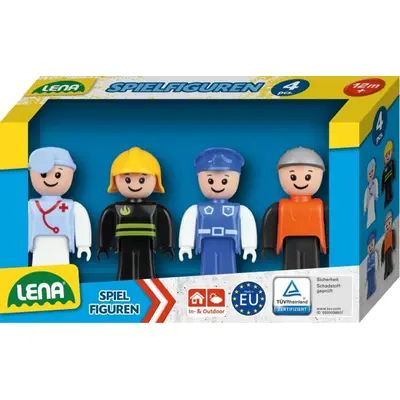 Set 4 figurine omuleti cu meserii Lena compatibil Truxx 8cm inaltime SOLLE04490