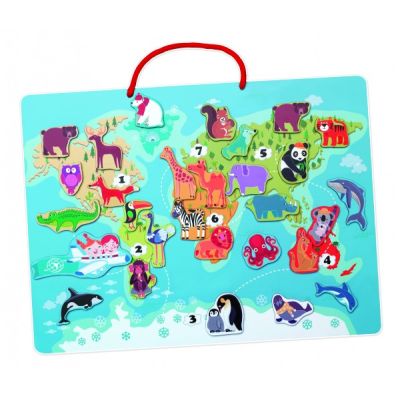 Set animale salbatice RS Toys din lemn SOLRS10722