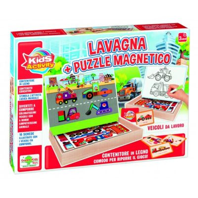 Set puzzle RS Toys vehicule cu tablita SOLRS11356