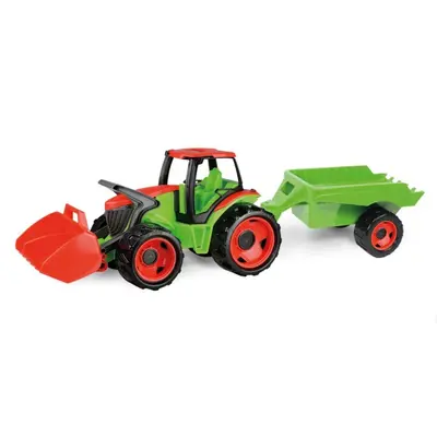 Tractor cu remorca Lena din plastic Gigant verde 108 cm SOLLE02136
