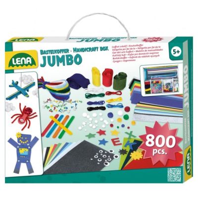 Trusa creatii handmade Jumbo Blue Lena cu 800 accesorii incluse SOLLE42665