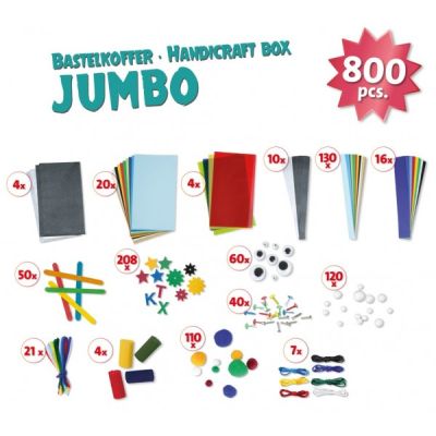 Trusa creatii handmade Jumbo Blue Lena cu 800 accesorii incluse SOLLE42665