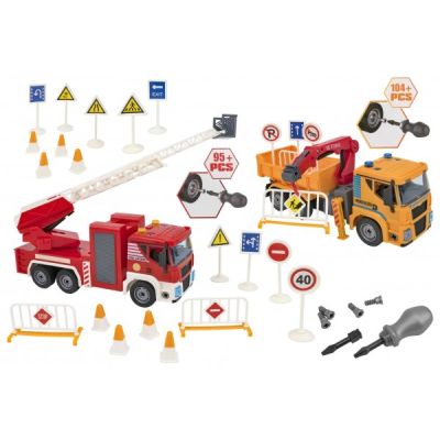 Valiza camion de construit Globo cu accesorii SOLGL41699