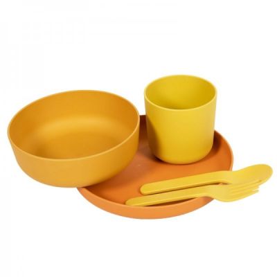 Set 5 accesorii masa bebelusi Bo Jungle Ocru SOLBJB551040