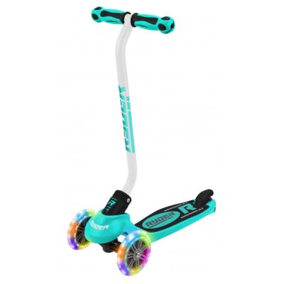 Trotineta pentru copii cu 3 roti Saica Ryder Neo Led cu roti din silicon albastru cu negru SOLSA3400L