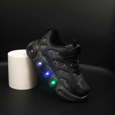 Adidasi negri cu luminite - super style adg-58-3-1