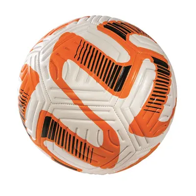 Minge fotbal material PVC piele ecologica, diametru 23 cm, marime normala de joc, pentru teren fotbal de iarba sau sintetic, model Orange