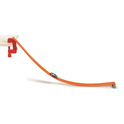 Set de joaca Pista masinute, Super Racer, 6 masinute incluse, pista flexibila cu suport pentru prindere pe masa, varsta recomandata +3 ani