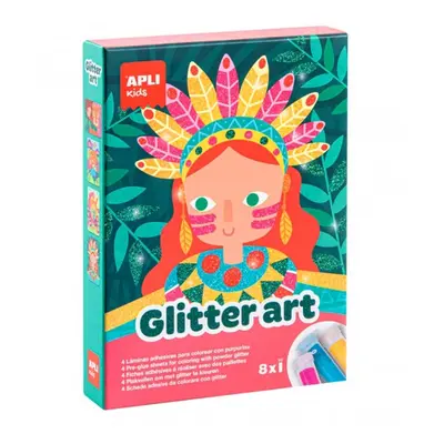 Joc Glitter Art, Apli, 4 modele, 8 cutii sclipici