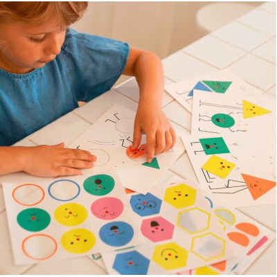 Set educational de autocolante, tematica Emotii, Apli Kids, 3+, Multicolor