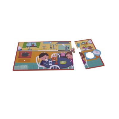 Puzzle APLI XL - Casa mea, set 4 puzzle