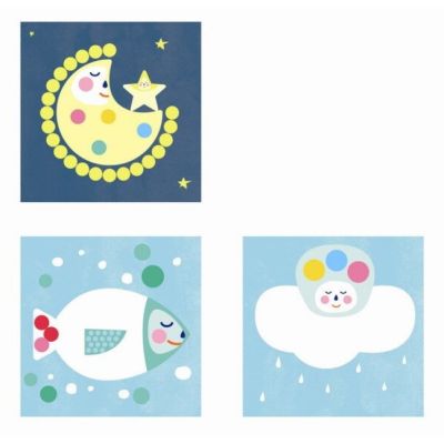 Joc cu autocolante in cutie metalica – Luna APLI Kids 