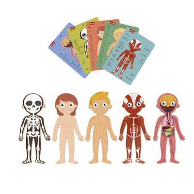 Puzzle educational, Apli Kids, Carton, Corpul uman
