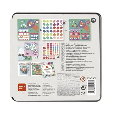 Set creativ cu autocolante, Apli Kids, tematica Petrecere