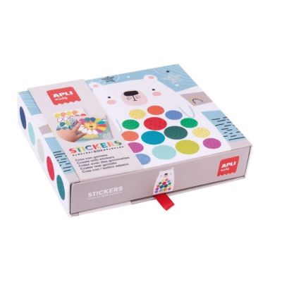 Joc creativ cu autocolante, APLI Kids, Ursulet, + 3 ani