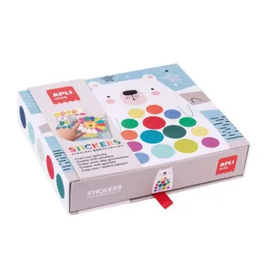 Joc creativ cu autocolante, APLI Kids, Ursulet, + 3 ani