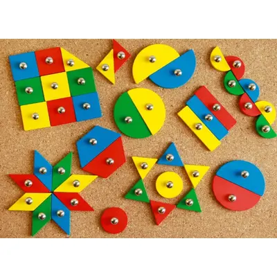 Set forme cu ciocan si cuie Lena, pentru copii, 72 piese din lemn, 9 forme imprimate si accesorii SOLLE65827