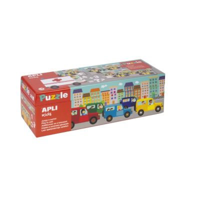 Puzzle APLI - Transport, adunare matematica, 30 piese
