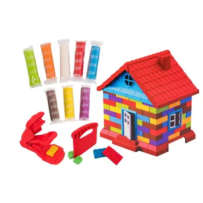 Set plastilina creatie casa, Globo Kidea, pentru copii, 8 x 80 g, diverse culori SOLGL40873