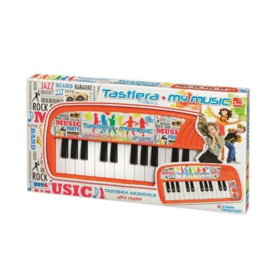 Orga muzicala pentru copii cu 24 de taste si note muzicale RS Toys, include 24 melodii presetate, buton ON/OFF SOLRS11678