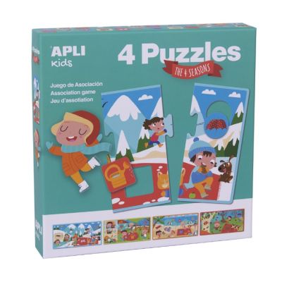 Puzzle APLI XL - Anotimpuri, set 4 puzzle