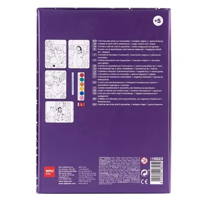 Joc creativ de pictura Magic Art, APLI, 6 acuarele, 1 pensula