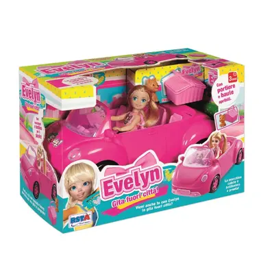 Masinuta decapotabila roz pentru fetite, RS Toys cu papusa si animal de companie, cos picnic inclus SOLRS11725