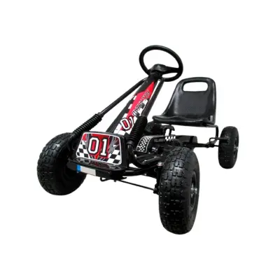 Kart cu pedale gokart, 3-7 ani, roti gonflabile, g1 r-sport - negru edeedia15negru