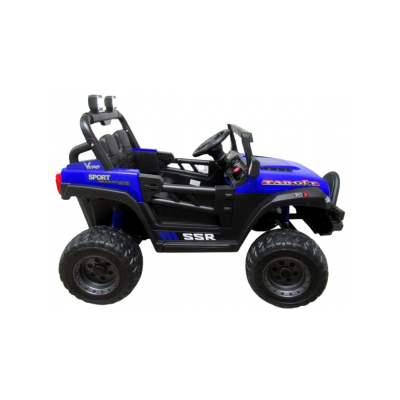 Masinuta electrica cu telecomanda auto x16, 110x70x68 cm, varsta 1-5 ani, roti eva, scaun din piele eco, putere 90w, r-sport - albastru edeedibbh016lalbastru