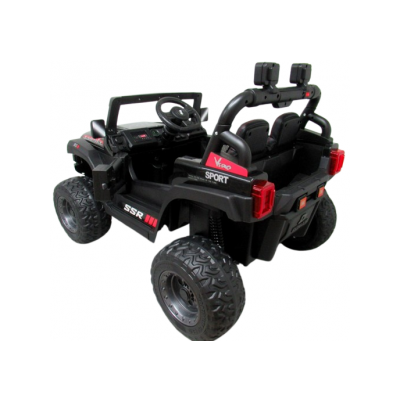 Masinuta electrica cu telecomanda auto x16, 110x70x68 cm, varsta 1-5 ani, roti eva, scaun din piele eco, putere 90w, r-sport - negru edeedibbh016lnegru
