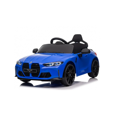 Masinuta electrica cu telecomanda bmw m4, 110x70x50 cm, varsta 1-5 ani, roti eva, scaun din piele eco, putere 90w - albastru edeedibmwm4albastru