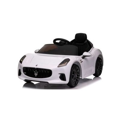 Masinuta electrica cu telecomanda maserati granturismo, 99x59.5x44 cm, varsta 1-4 ani, roti eva, scaun din piele eco, putere 90w - alb edeedimaseratigtalb