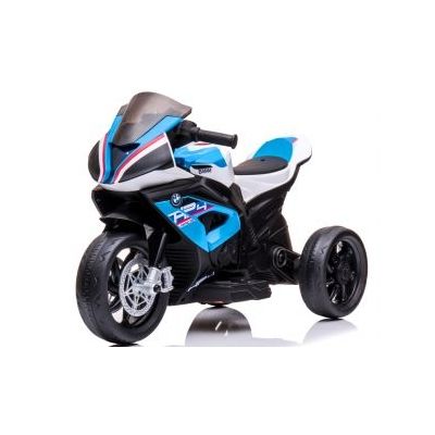 Motocicleta electrica pentru copii bmw hp4, 84x55x42 cm, varsta 2-5 ani, roti si scaun din plastic, putere 60w - albastru edeedibmwhp4albastru