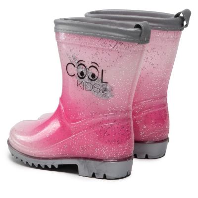 Cizme de cauciuc Perletti cu sclipici marime 26 27 roz fuchsia SOLPE155963