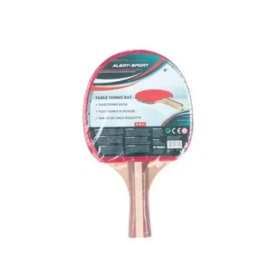 Paleta de tenis de masa cu maner din lemn si suprafata din cauciuc SOLOS744-3005