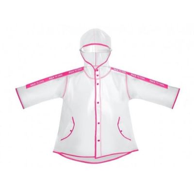 Pelerina Perletti tip Poncho semitransparent cu margini roz pentru fetite SOLPE15564