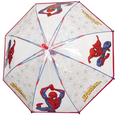 Umbrela Perletti Spiderman automata rezistenta la vant transparenta 45 cm SOLPE75388