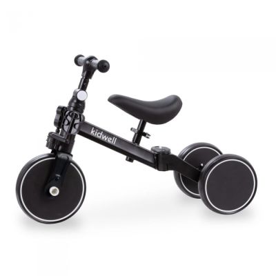 Tricicleta cu pedale 3 in 1 kidwell pico total black edeedirotrpic05a0